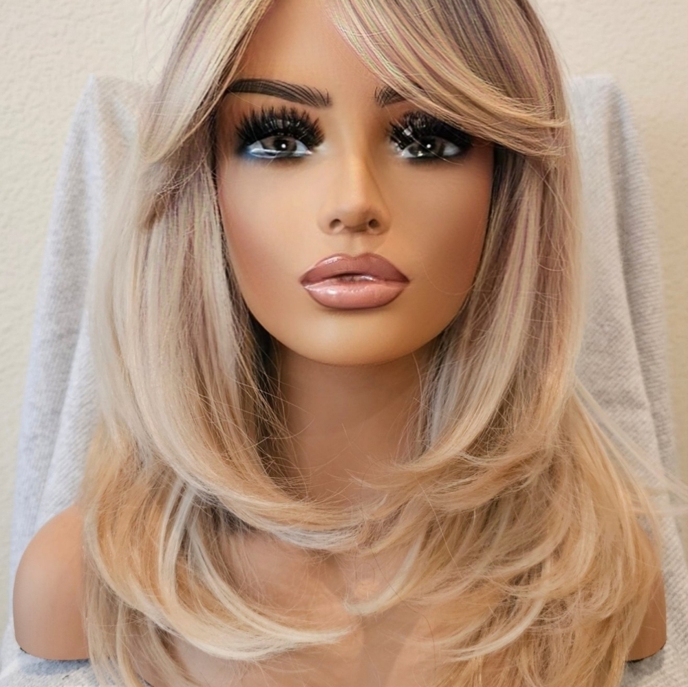 In wholesale packaging, Sexy ombre layered wig